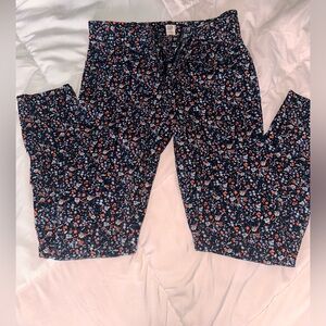 GAP Blue and Orange Floral Pants